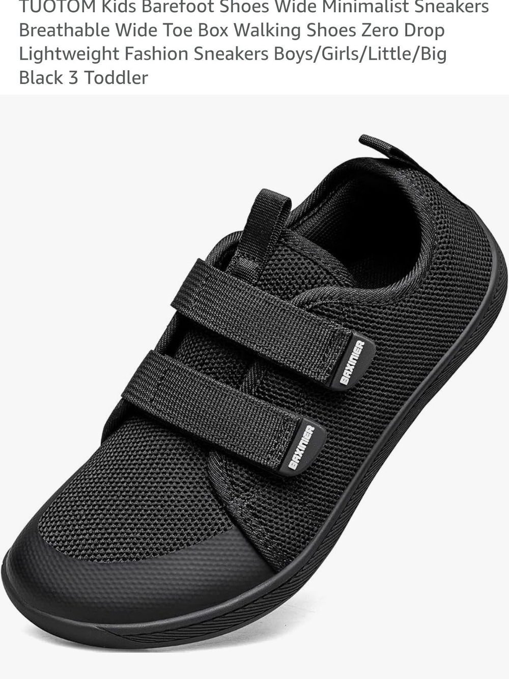 Kids Barefoot Minimalist Sneakers - Black
